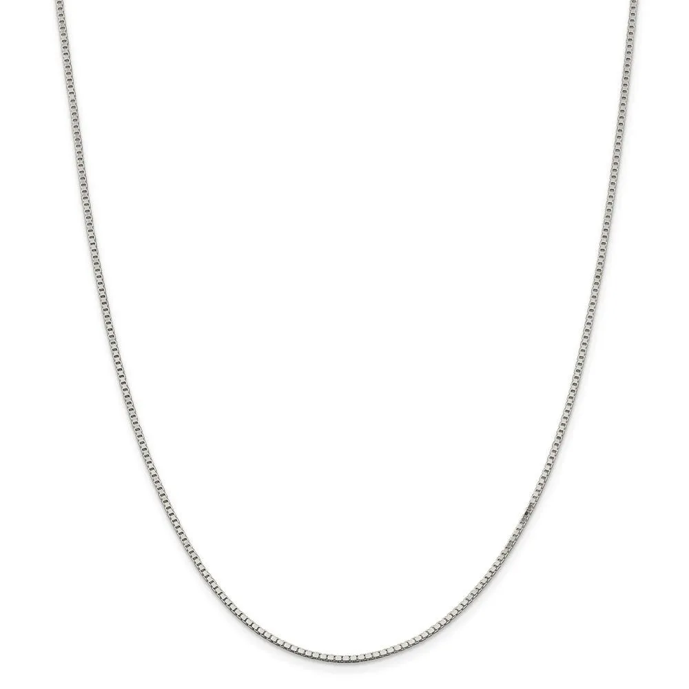 1.5mm Sterling Silver, Box Chain Necklace