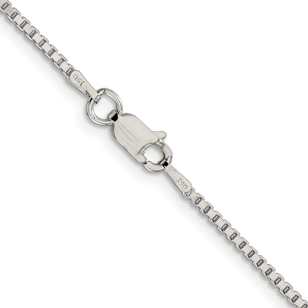 1.5mm Sterling Silver, Box Chain Necklace