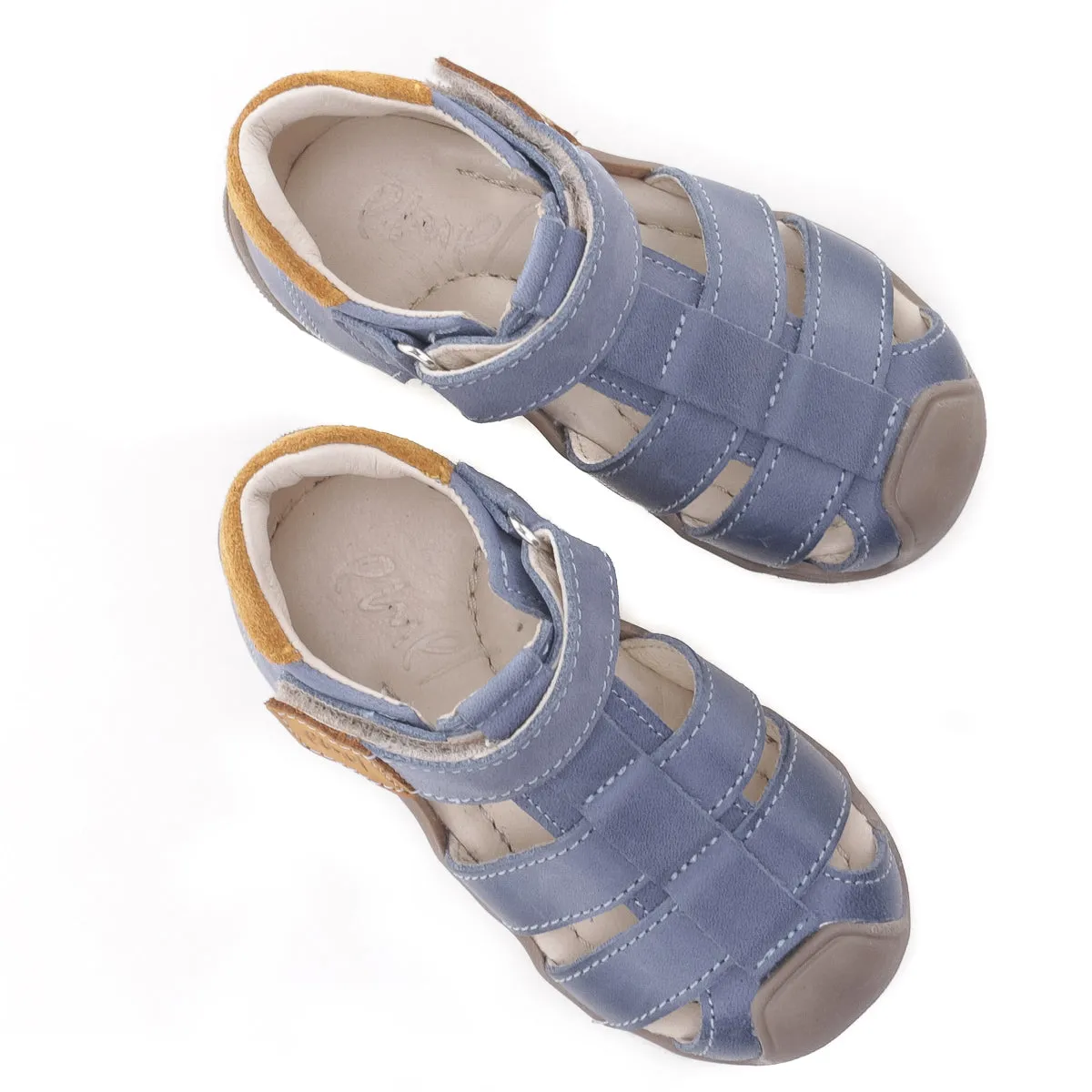 (2187A-6) Emel blue closed sandals