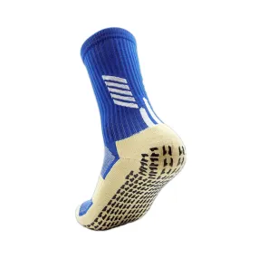 3 Pack Junior Football Grip Socks Royal Blue