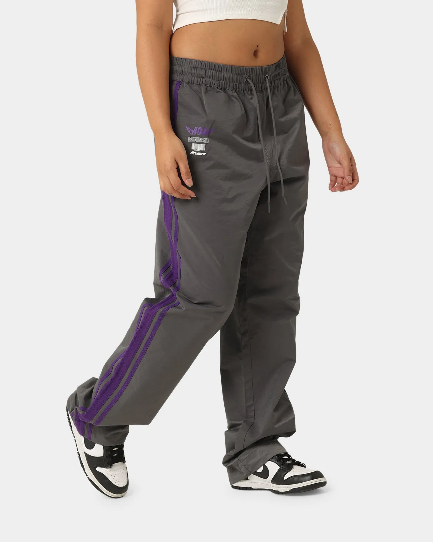 404 Racer Trackpant Charcoal/Purple