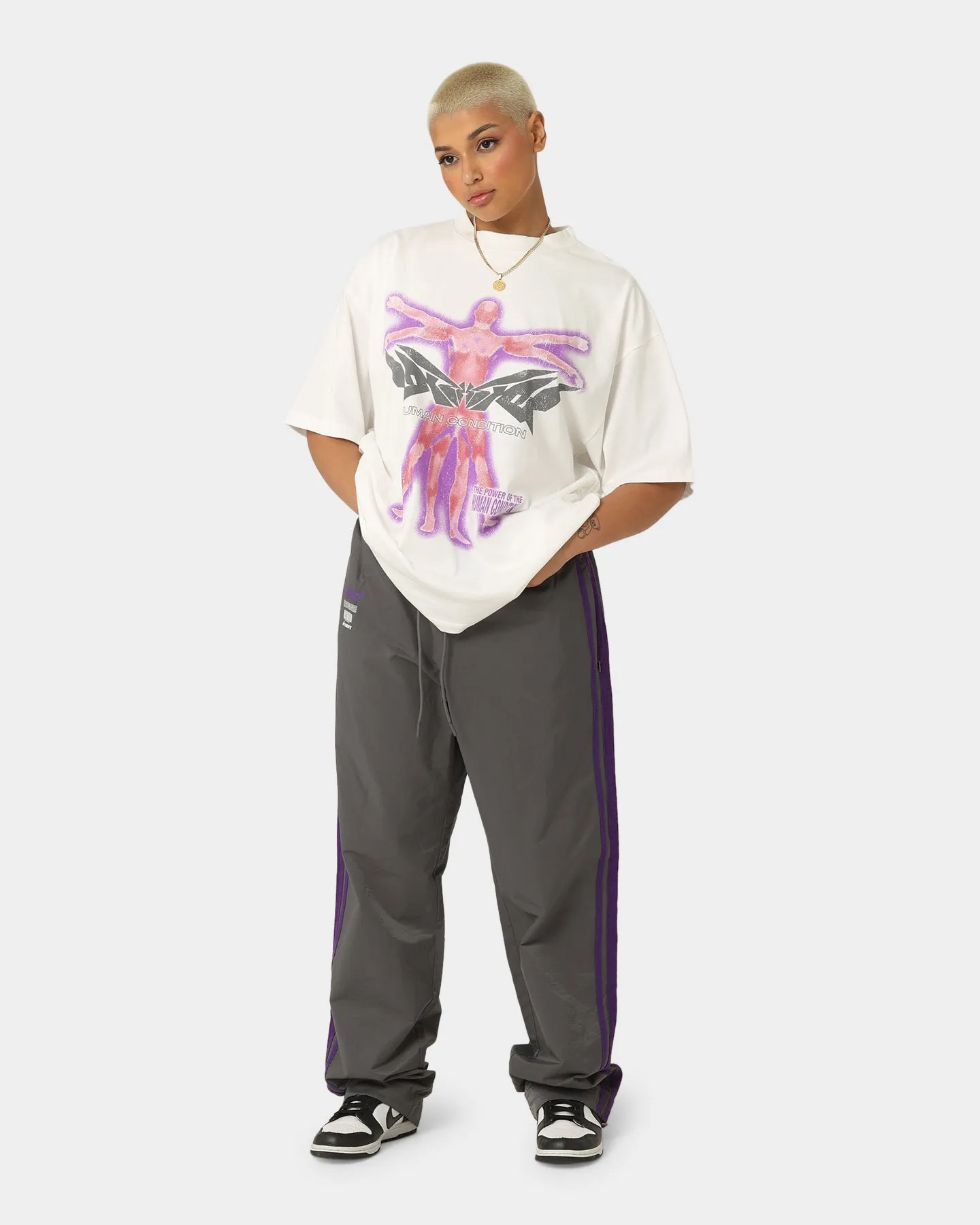 404 Racer Trackpant Charcoal/Purple