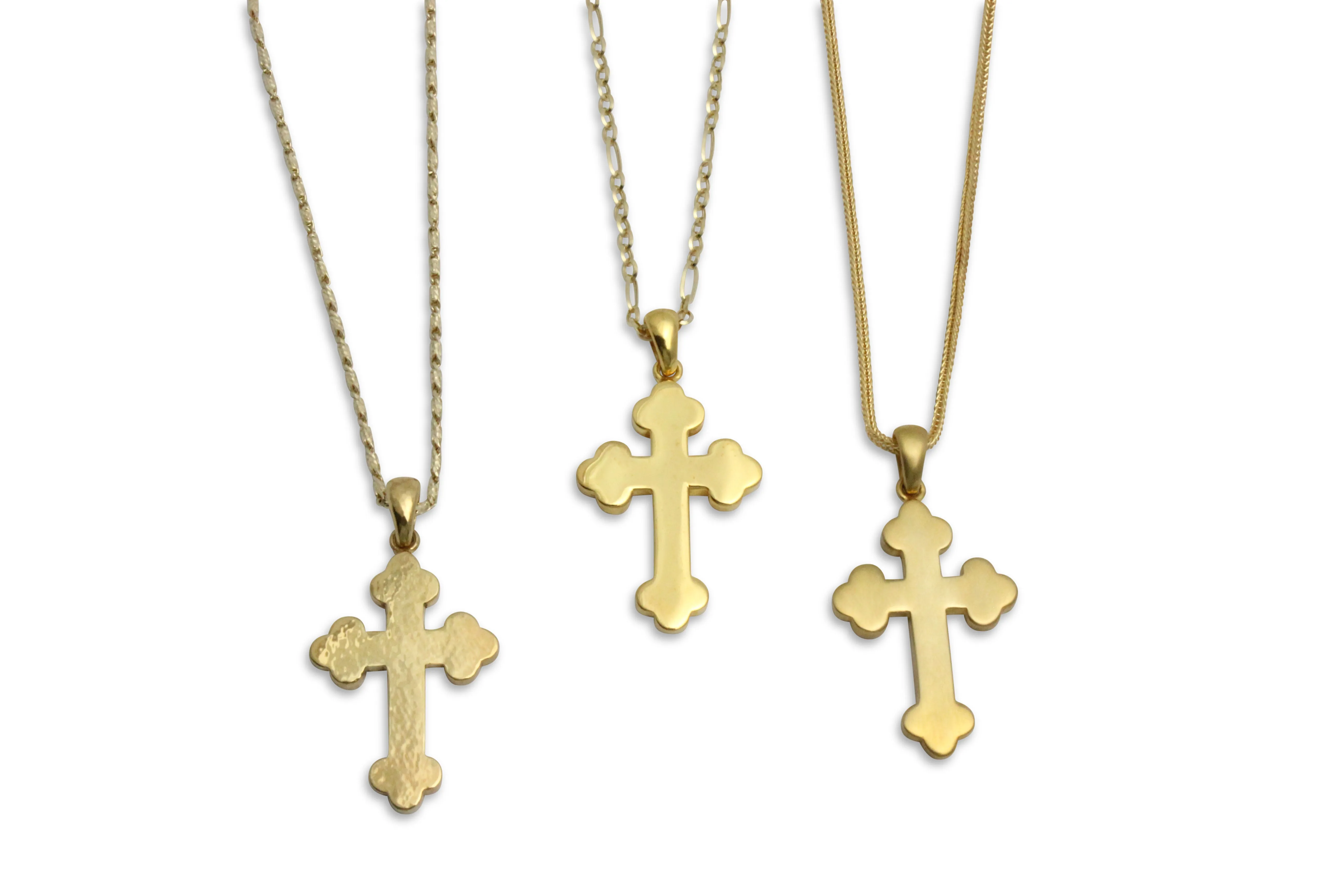 A Walk By Faith Greek Orthodox Gold Cross