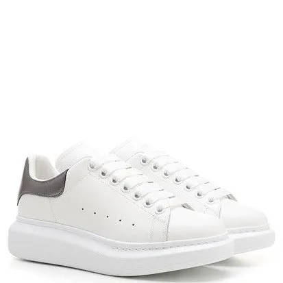 Alexander Mcqueen White and silver oversize sneakers