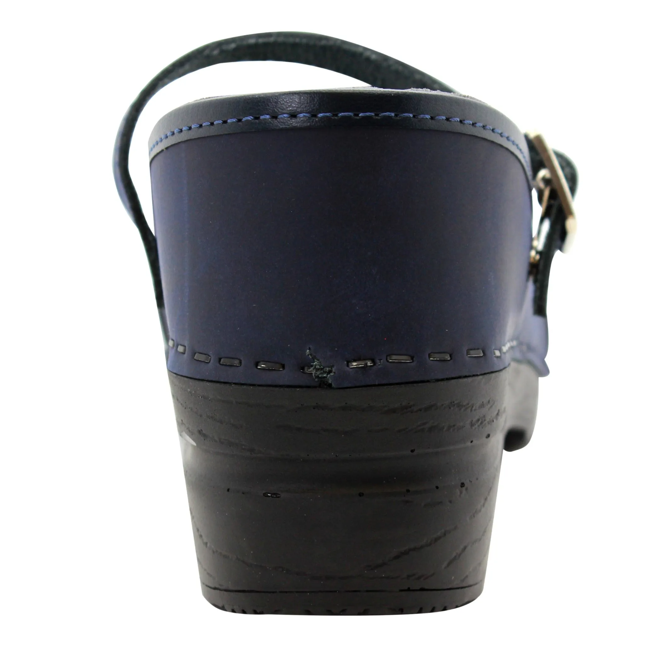 BJORK by KLÄGN MARCELLA Mary Jane Navy Leather Clogs