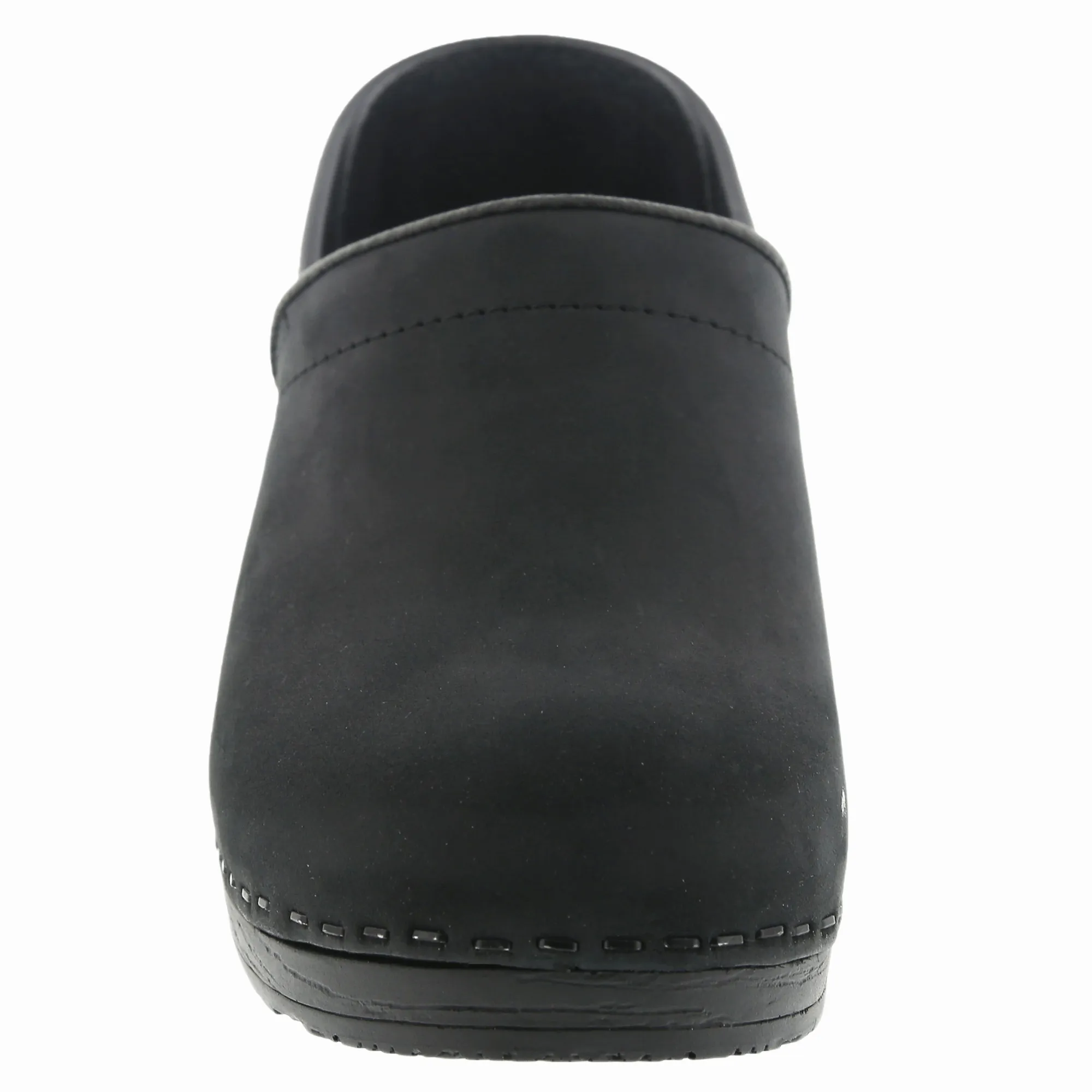 BJORK PRO LIAM Men's Black Oiled Leather Clogs