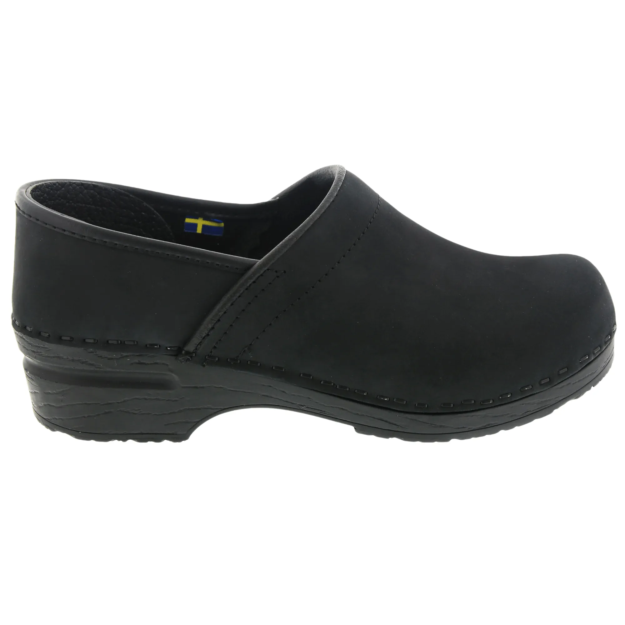 BJORK PRO LIAM Men's Black Oiled Leather Clogs