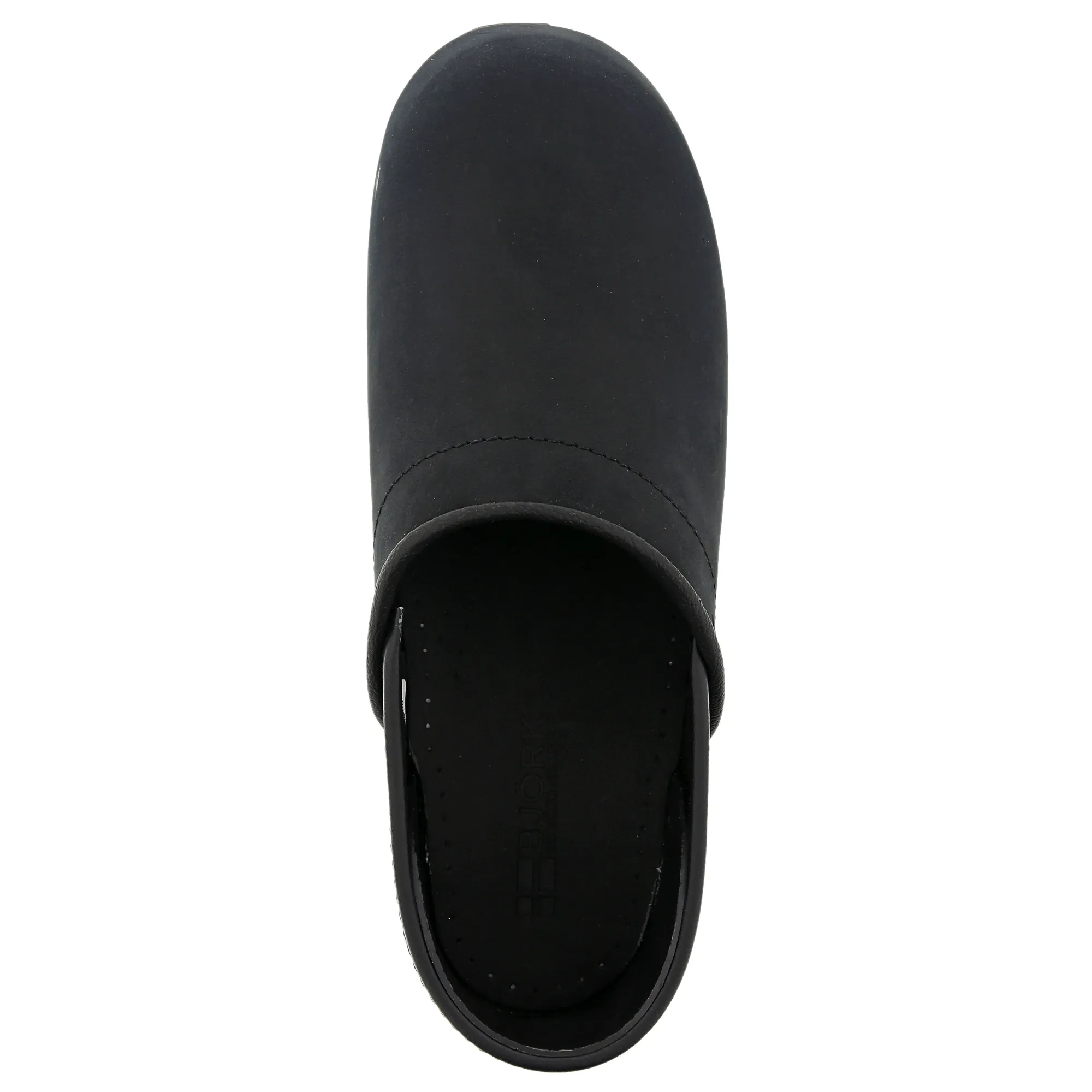 BJORK PRO LIAM Men's Black Oiled Leather Clogs