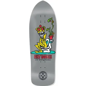 Black Label Riky Barnes 100% Bidegradeable Metallic Silver Dip Shaped Deck 10.25" x 31.5"