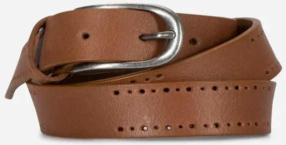 Brando Weisz Ladies Perforated Belt 30mm | Caramel