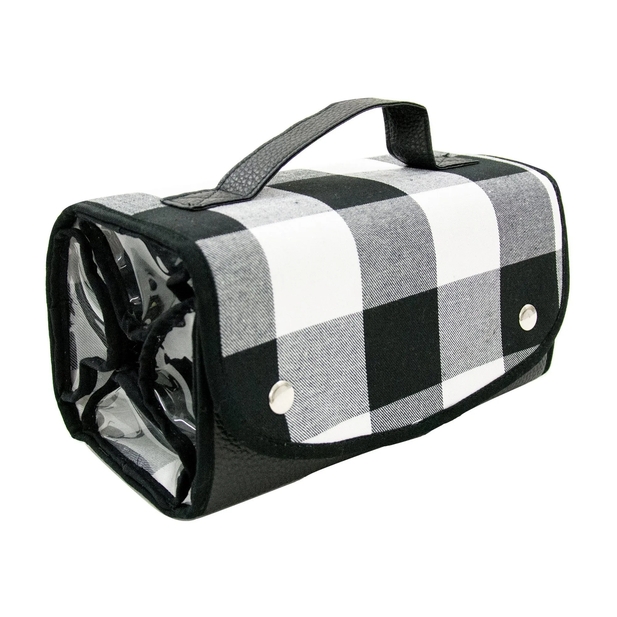 Buffalo Check Roll Up Cosmetic/Accessory Organizer