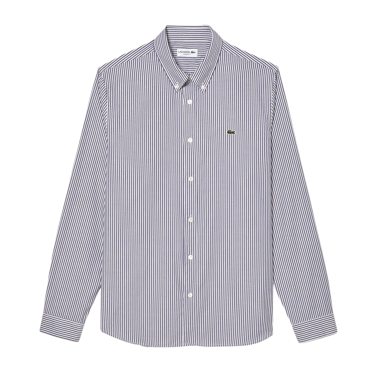 Camicia Lacoste A Righe Bianco / Blu Navy