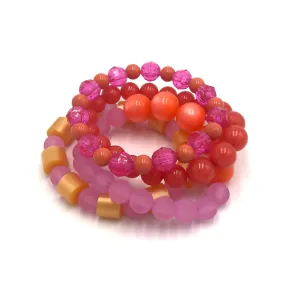 Citrus Glow Stack and Stretch Bracelets Set