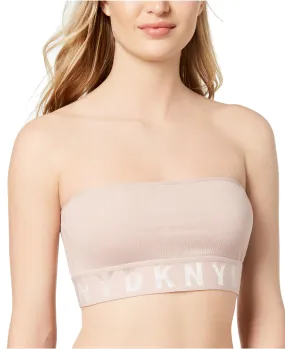 DKNY Women's Logo Seamless Litewear Strapless Bra, Pink, L