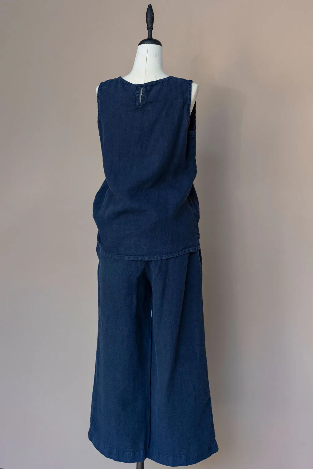 Dolcezza - Tank top Linen - Dark navy