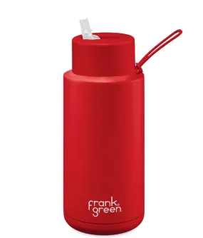 Frank Green  34oz Stainless Steel Ceramic Reusable Bottle Atomic Red