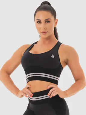 FREESTYLE SEAMLESS LONGLINE SPORTS BRA BLACK