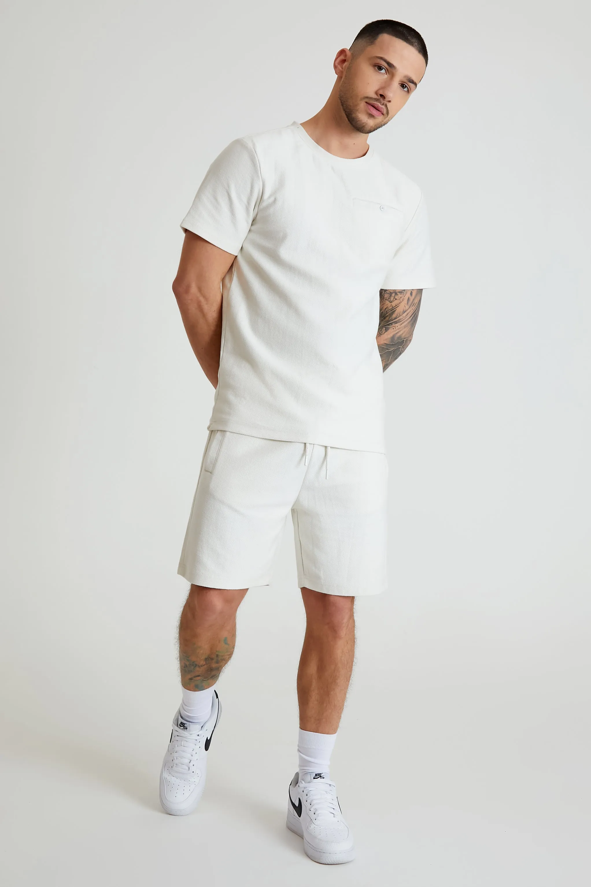 Hains textured drawstring shorts Dove