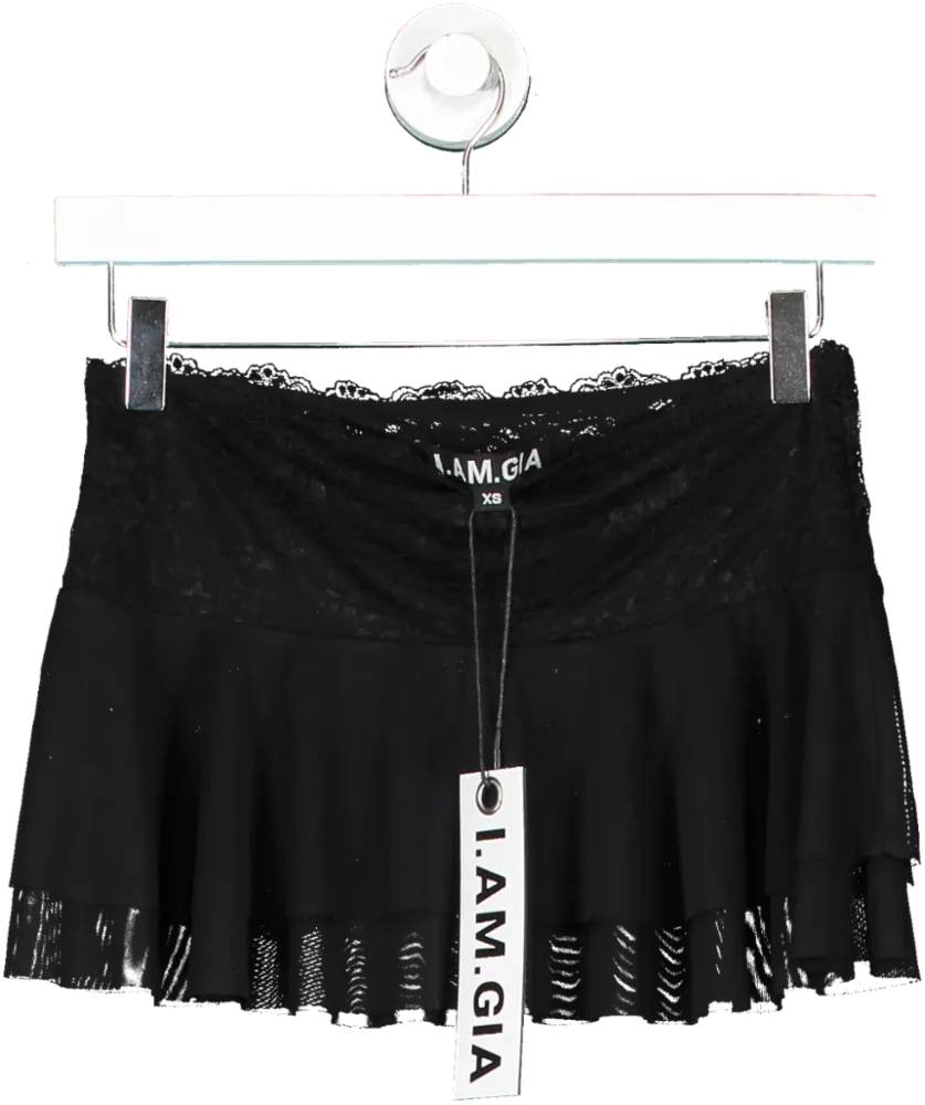 I AM GIA Black Demie Skirt UK XS