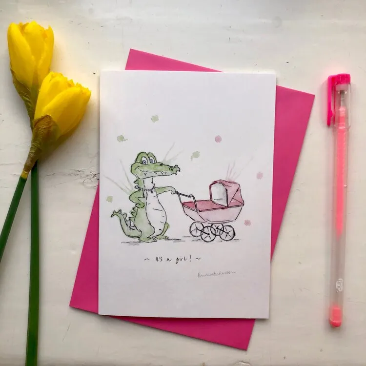 'It's a Girl' Card by Amelia Anderson