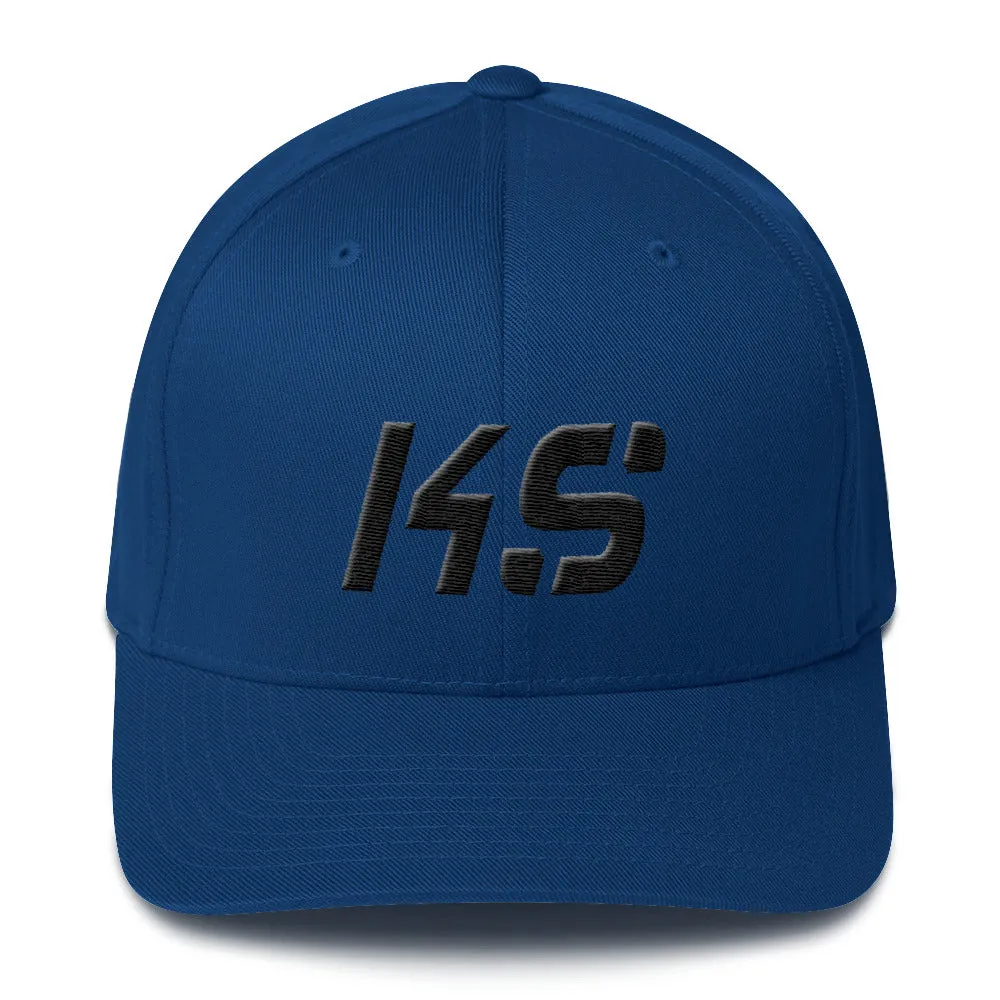 Kansas - Structured Twill Cap - Black Embroidery - KS - Many Hat Color Options Available