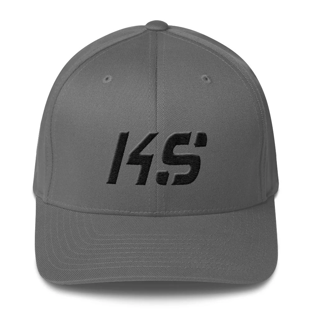 Kansas - Structured Twill Cap - Black Embroidery - KS - Many Hat Color Options Available