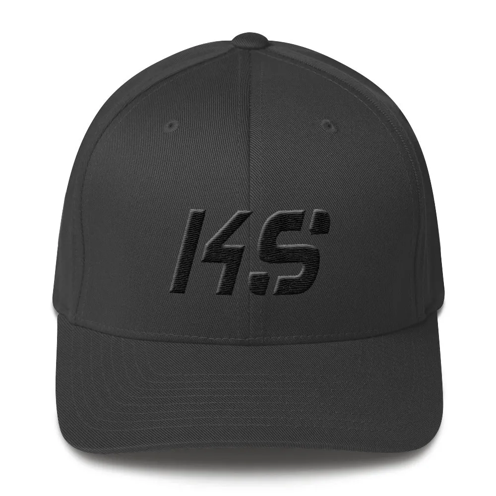 Kansas - Structured Twill Cap - Black Embroidery - KS - Many Hat Color Options Available