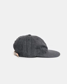 Leather Strap Cap in Grey