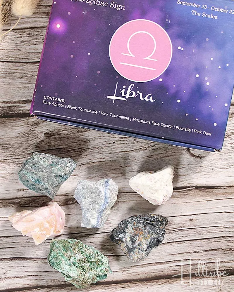 Libra Zodiac Natural Crystal Kit