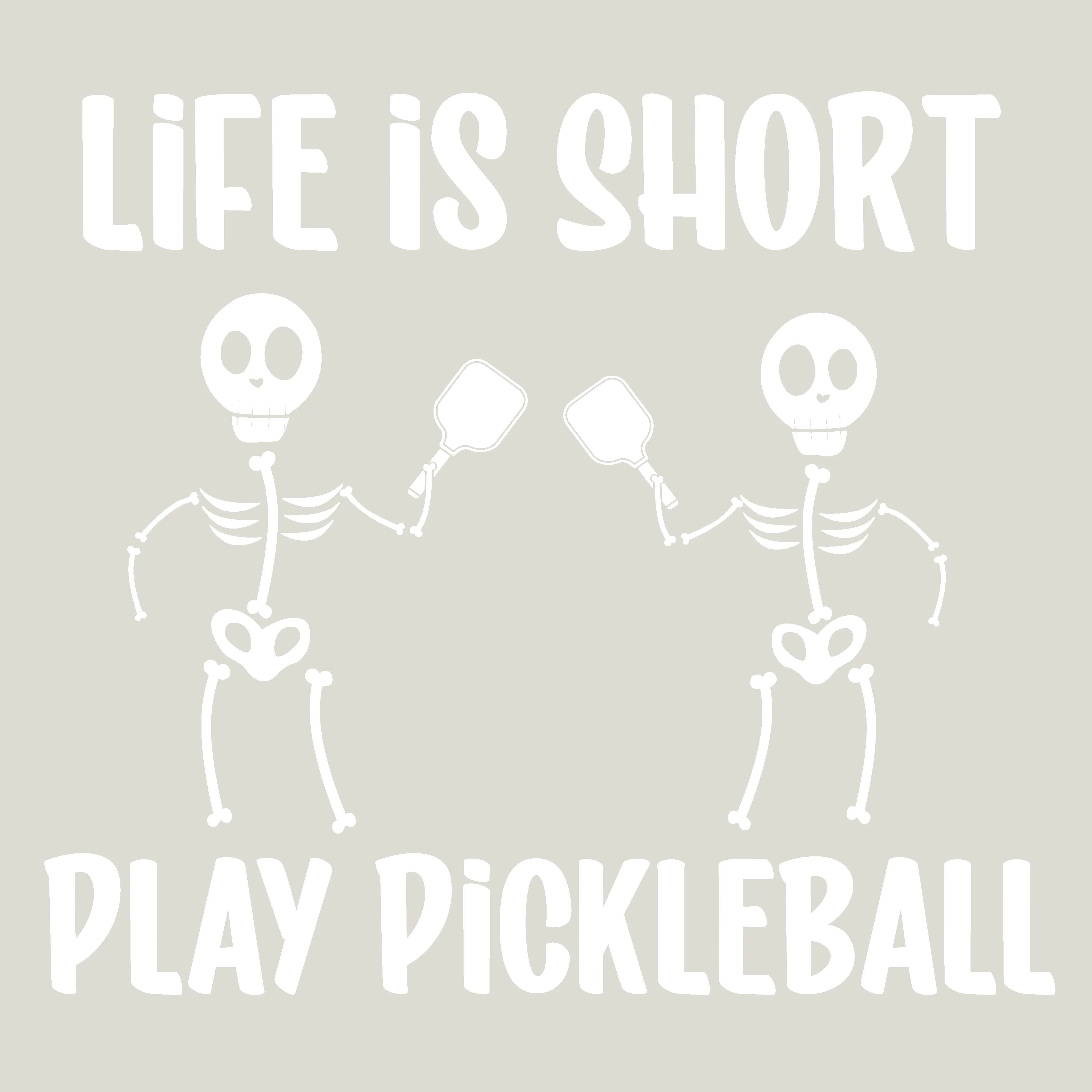 Life is Short Skeletons | Women's Open X-Back Pickleball Tank | Quick Dry Athletic Shirt