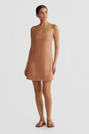 Lola Strapless Mini Dress Clay