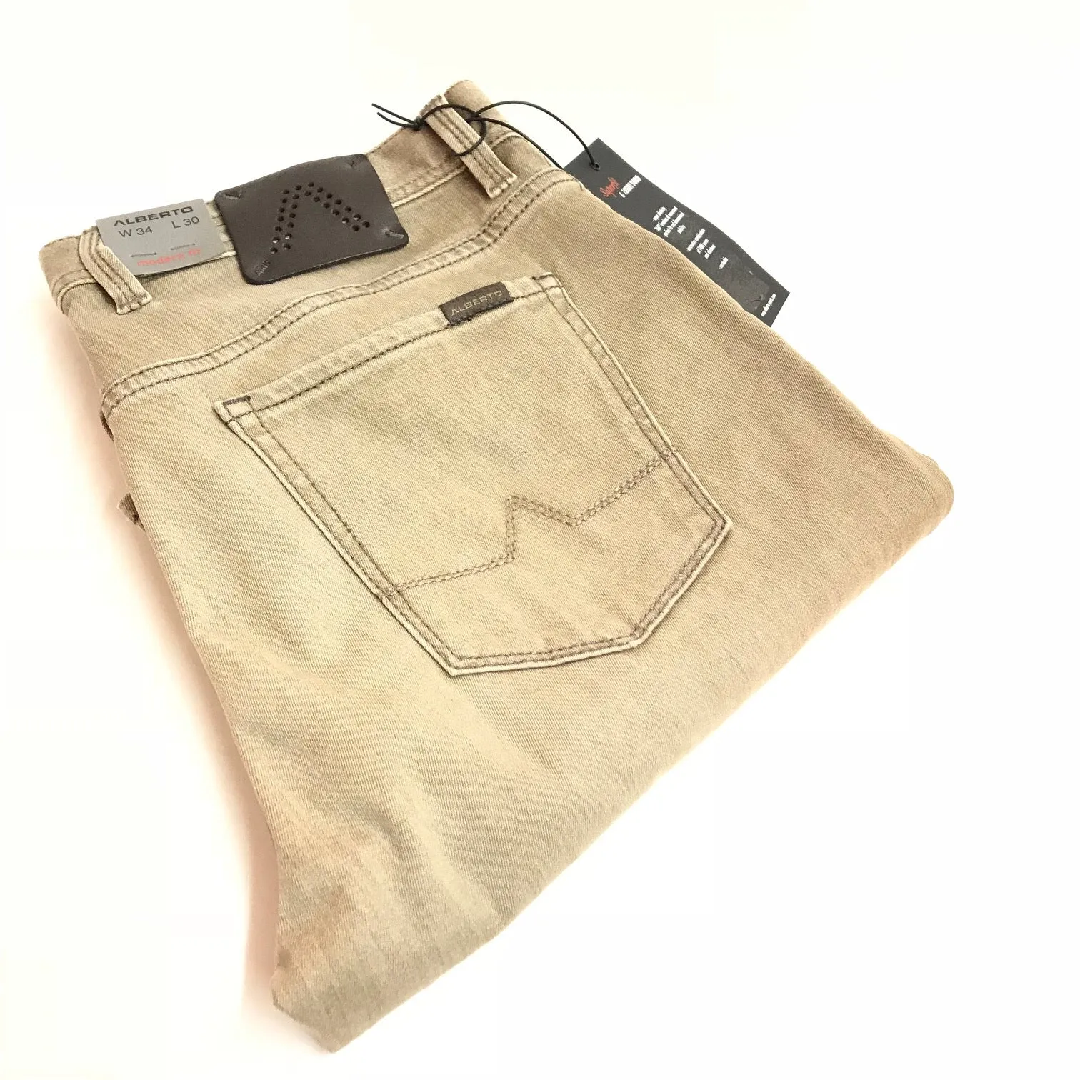 Men's Alberto | 1487 Stone Modern Fit | Luxury T-400 | Beige