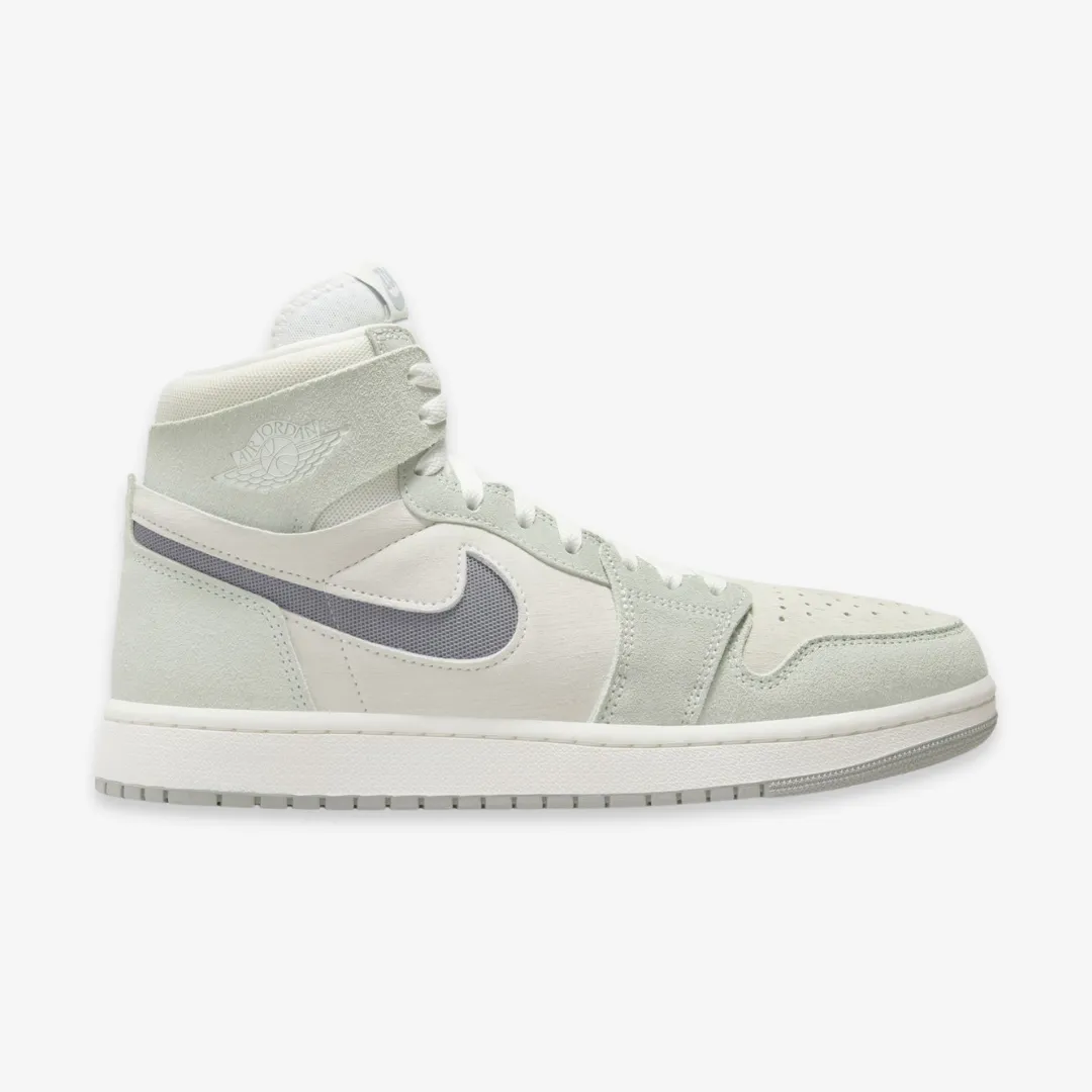 mens jordan 1 zoom air cmft 2 (summit white/particle grey)