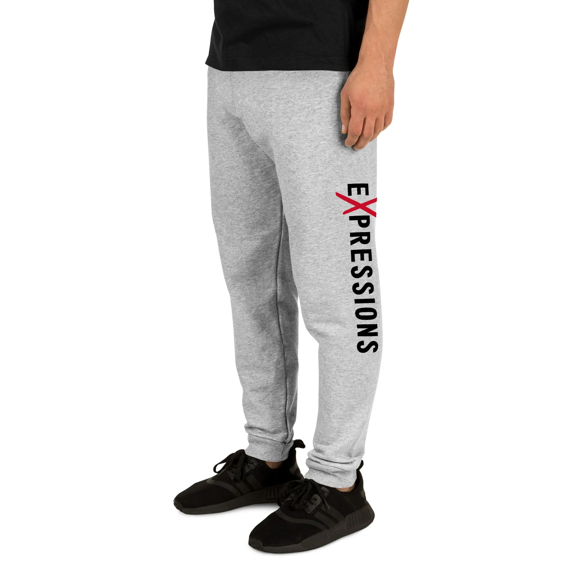 Men's Text Print Carbon Grey Joggers