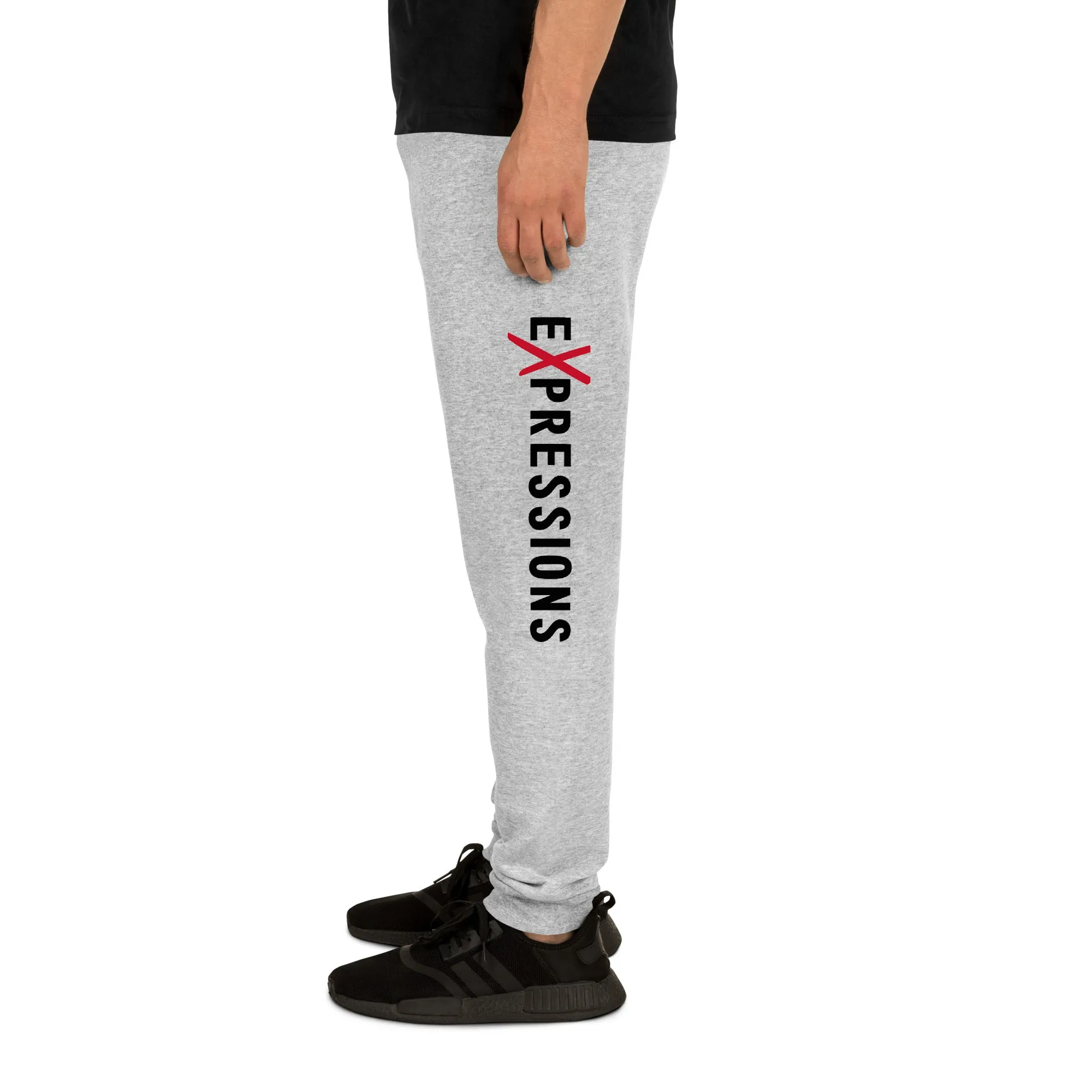 Men's Text Print Carbon Grey Joggers