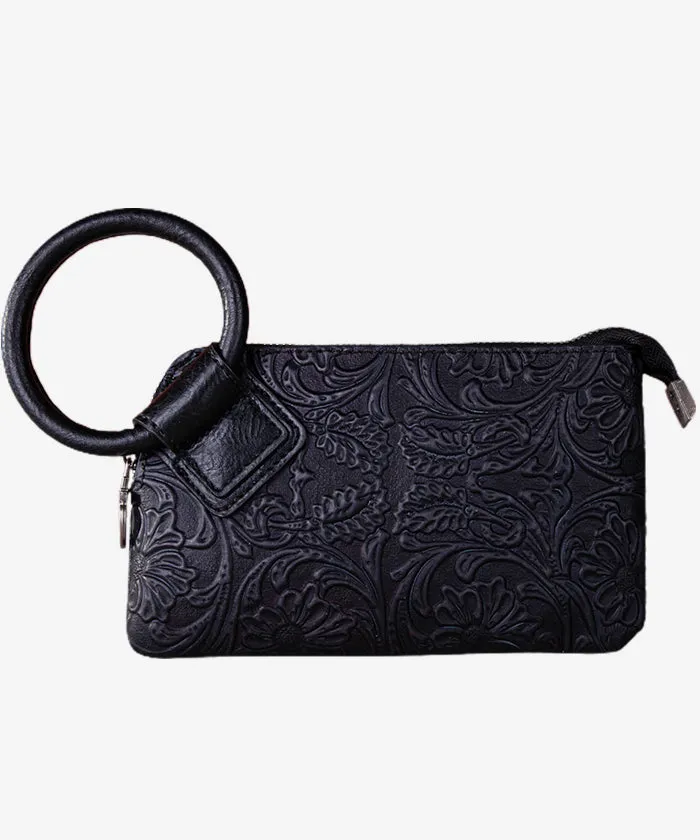 Montana West Floral Tooled Wristlet