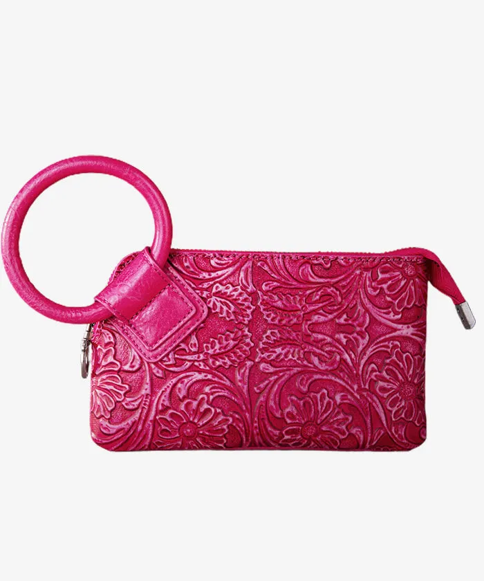 Montana West Floral Tooled Wristlet