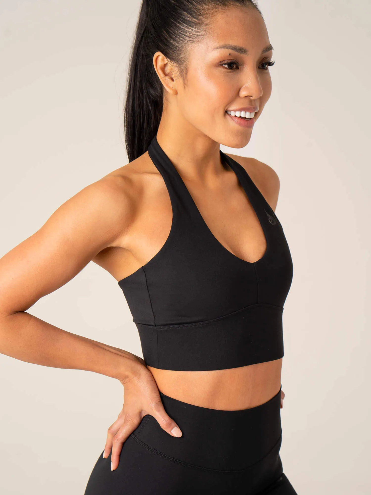 NKD Arch Halter Sports Bra - Black