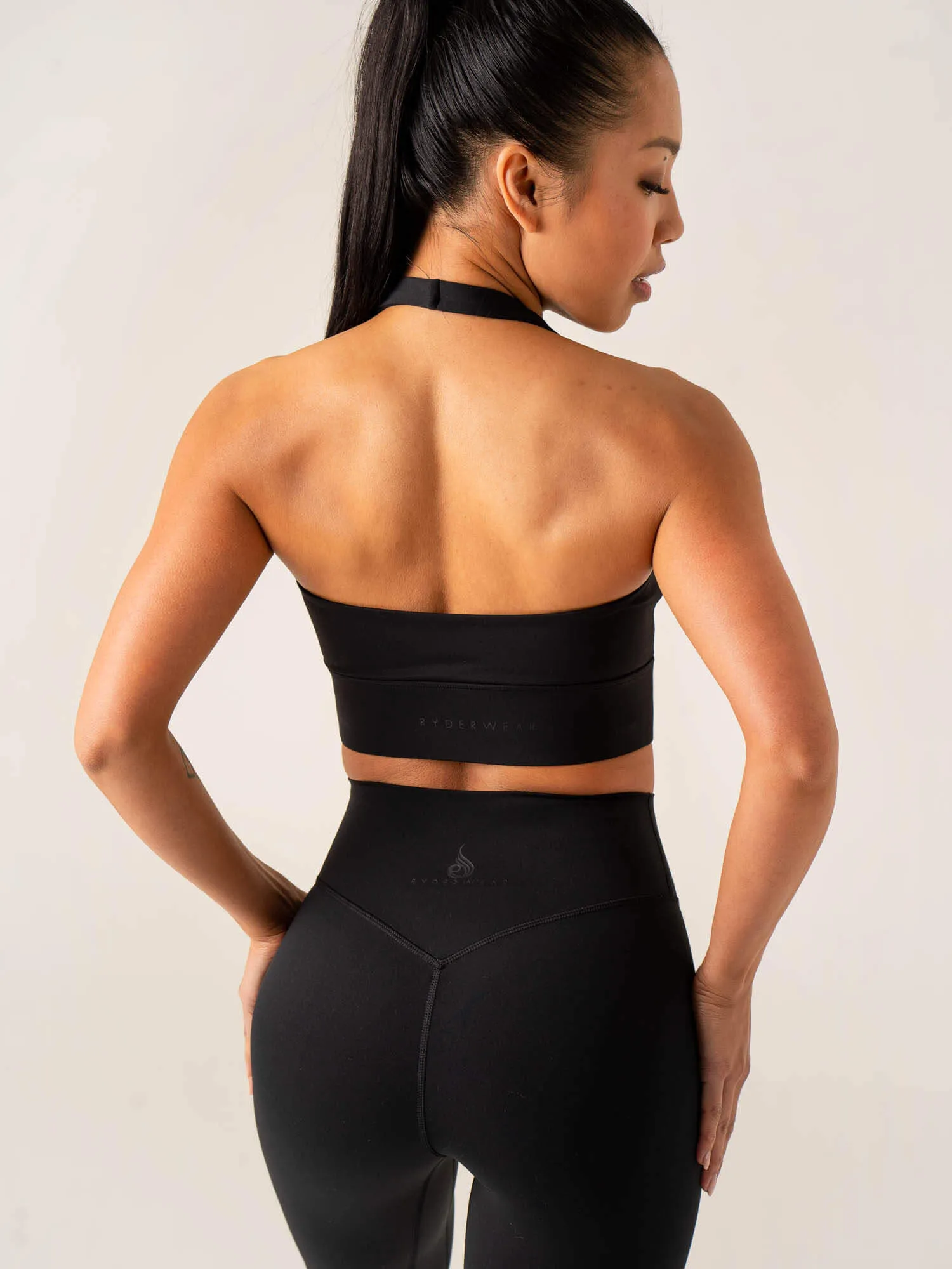 NKD Arch Halter Sports Bra - Black