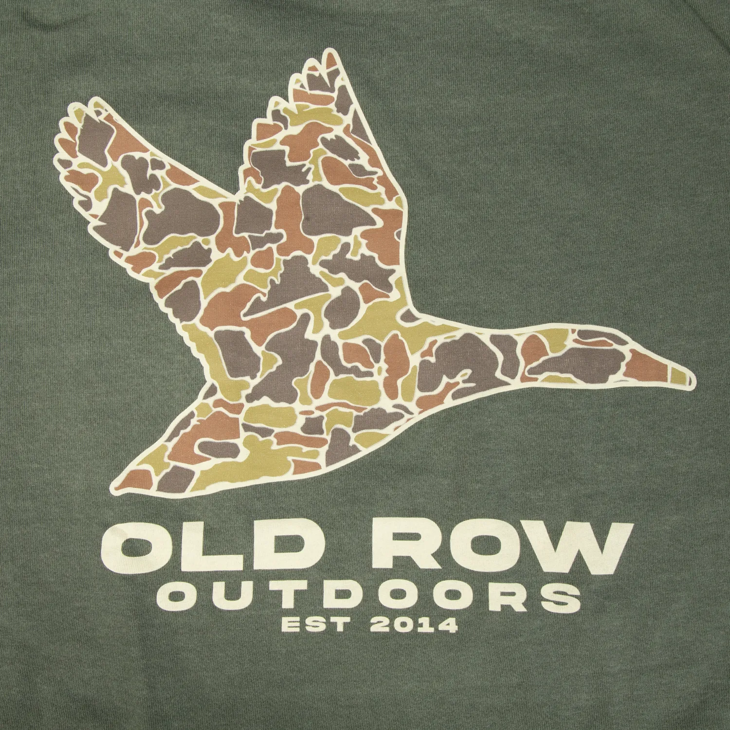 Old Row Outdoors Flying Duck Camo Pocket Tee