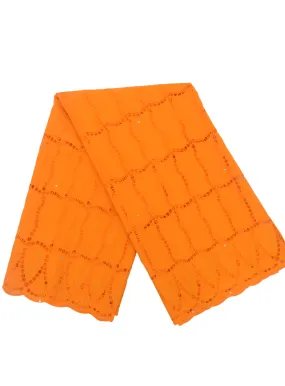 Orange African Print Lace Brode - OL3