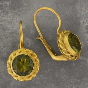 Peridot Love Knot Earrings