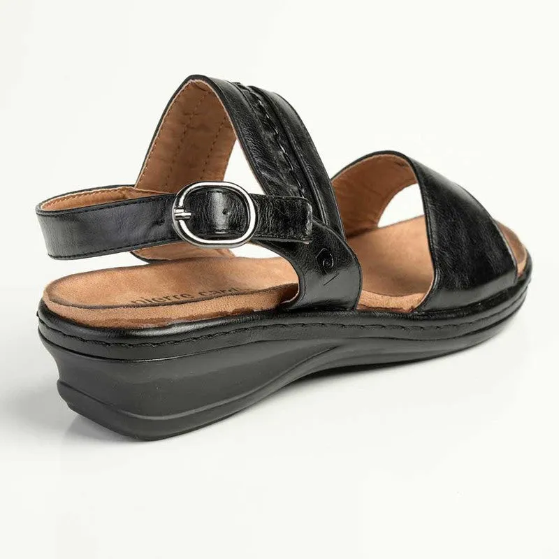 Pierre Cardin Libby 2 Strap Sandals - Black