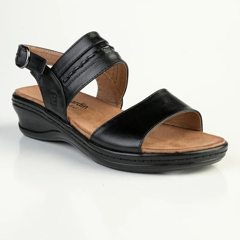 Pierre Cardin Libby 2 Strap Sandals - Black