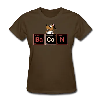 "Bacon Periodic Table" - Women's T-Shirt