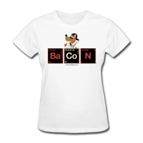 "Bacon Periodic Table" - Women's T-Shirt