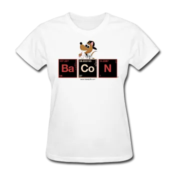 "Bacon Periodic Table" - Women's T-Shirt