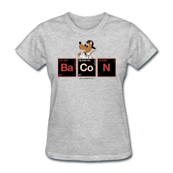 "Bacon Periodic Table" - Women's T-Shirt