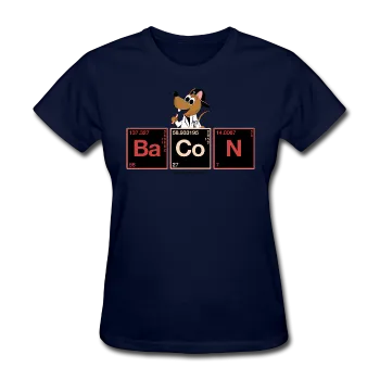 "Bacon Periodic Table" - Women's T-Shirt