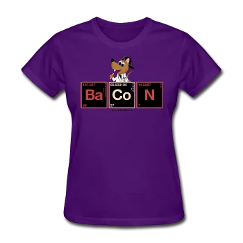 "Bacon Periodic Table" - Women's T-Shirt